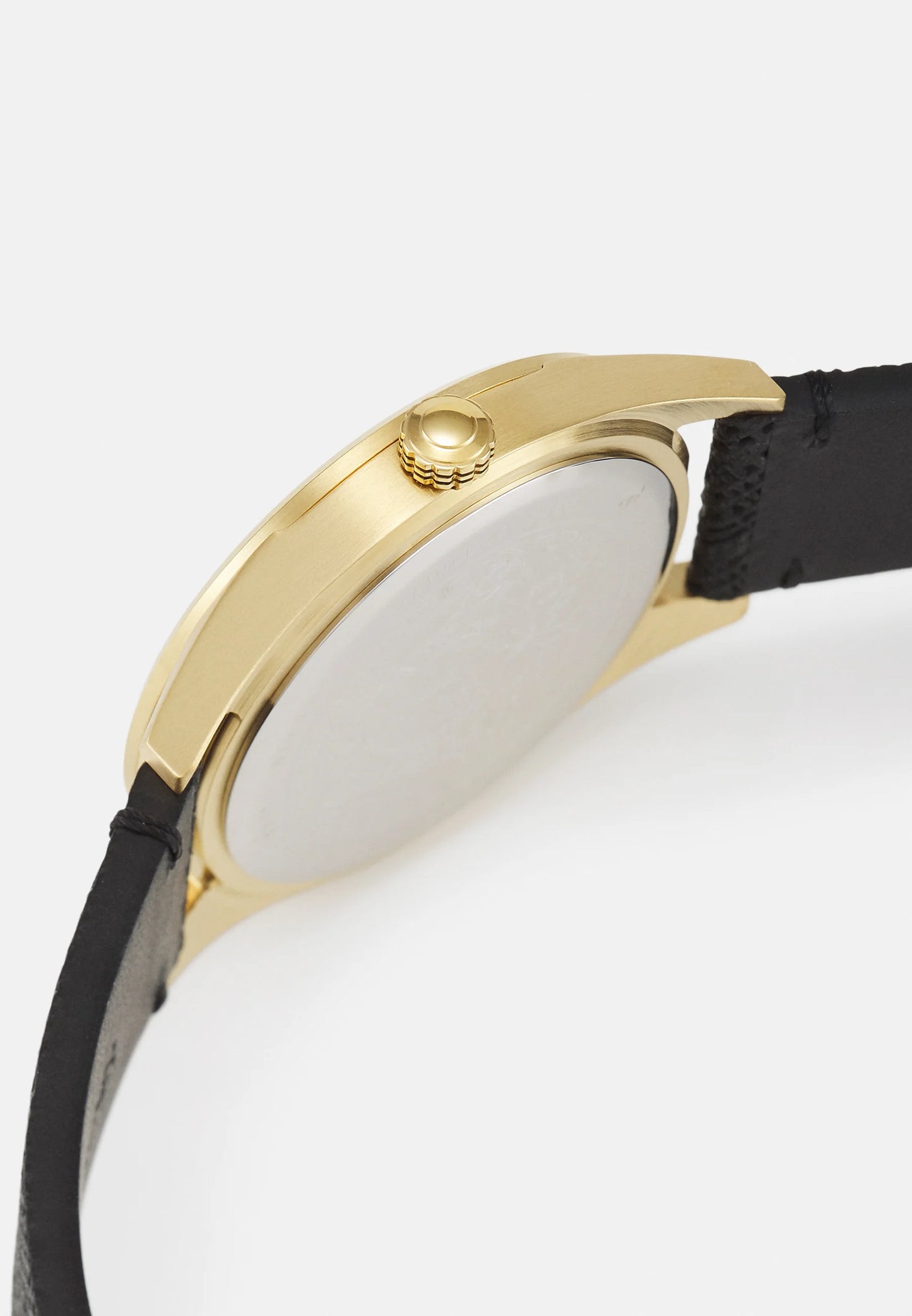 Luxury Gold Watch – Elegant Black Dial with Leather Strap | Versace