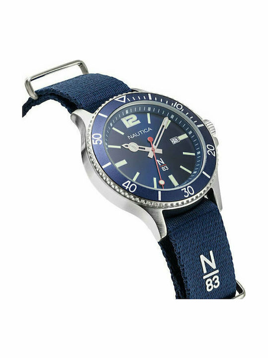 Sport Silver Watch – Multifunction Chronograph with Blue Dial | Nautica