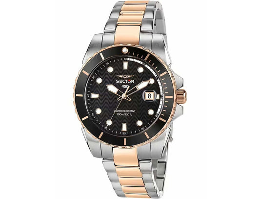 Modern Watch Bold Black Dial with Steel Bracelet | Sector R3253276002