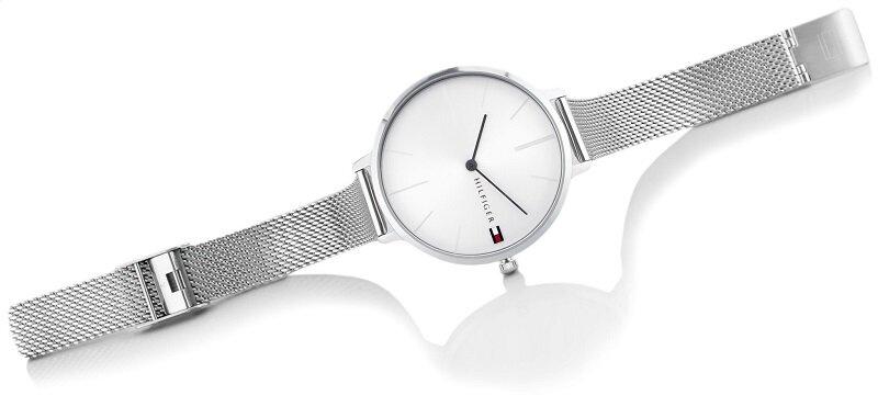 Elegant Silver Watch – Clean White Dial with Steel Bracelet | Tommy Hilfiger
