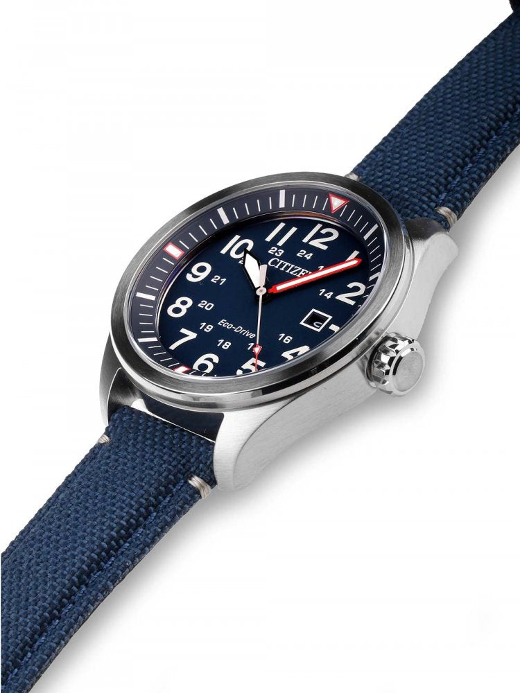 Sport Blue Watch – Solar Powered Design with Nylon Strap | Citizen AW5000-16L