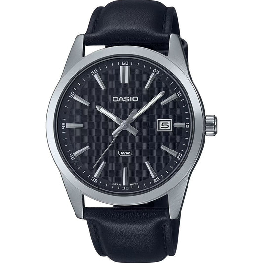 Classic Black Watch – Elegant Minimal Design with Date | Casio Enticer