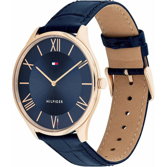 Elegant Blue Watch – Modern Design with Leather Strap | Tommy Hilfiger