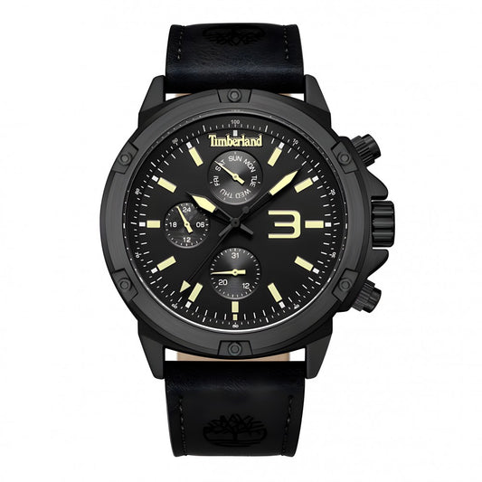 All Black Watch – Bold Masculine Design with Leather Strap | Timberland