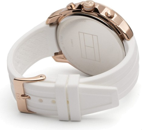 Elegant White Watch – Minimal Automatic Design with Leather Strap | Tommy Hilfiger